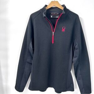 Spyder Men's Black and red zip -Up Sweater